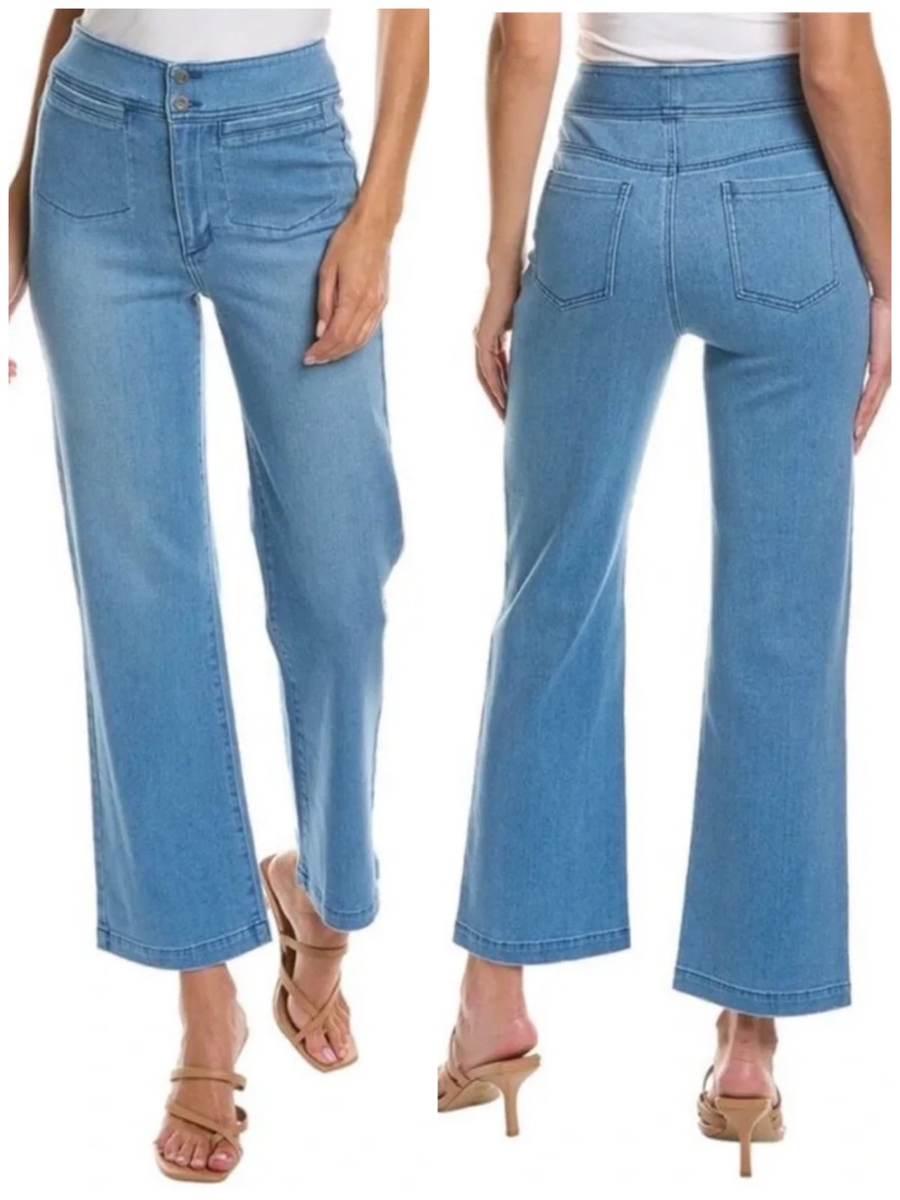 J. McLaughlin Manon High Rise Light Blue Straight-Leg Jeans Size 6